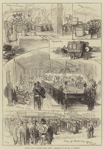Reunión de premios de la Asociación Nacional de Rifles, preparando el campamento en Wimbledon de Sir John Charles Robinson